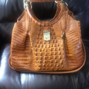 Brahmin Elisa Leather Embossed Hobo Bag